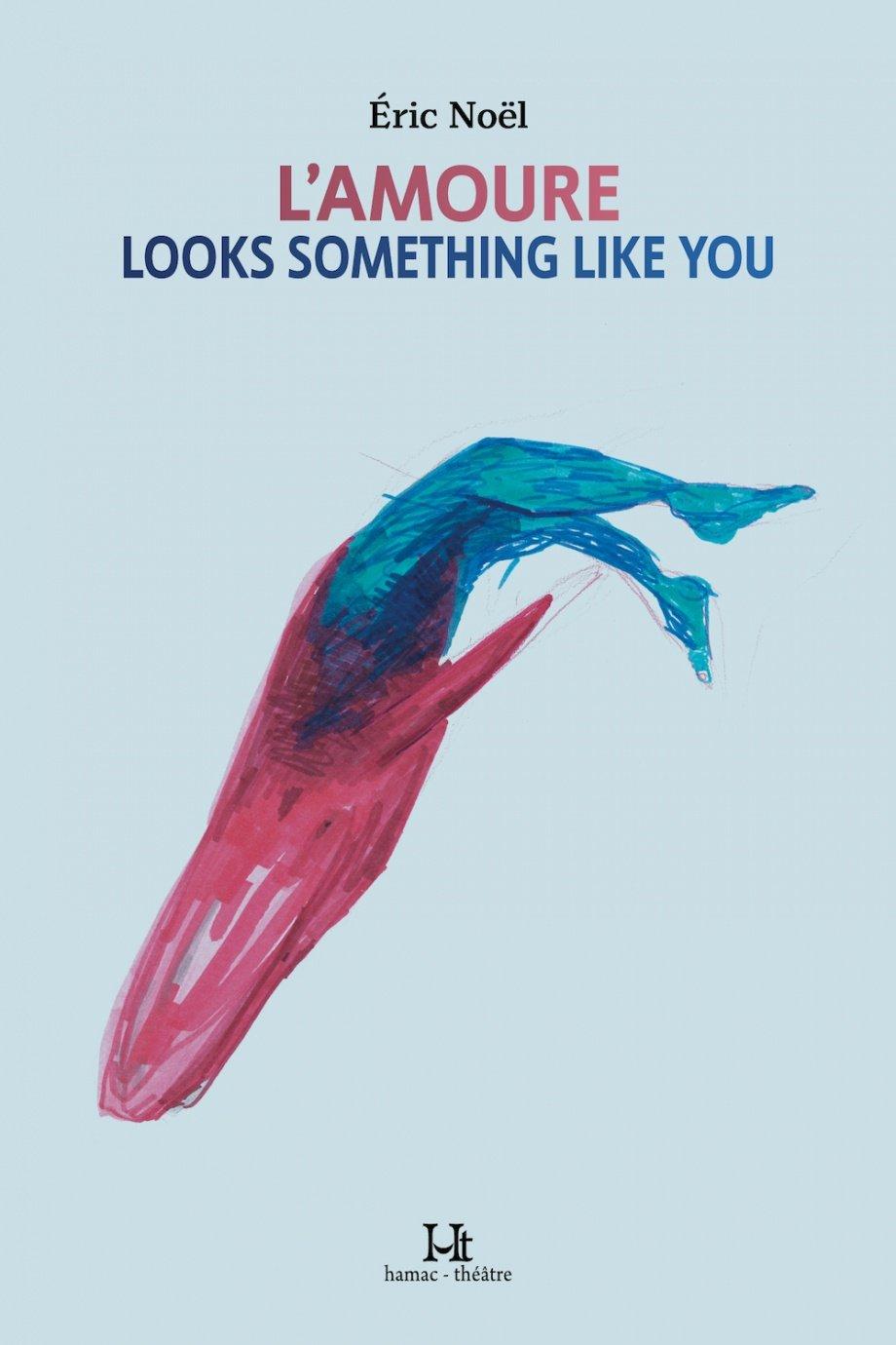 Image de couverture de l'oeuvre « L'amoure looks something like you » représentant une tête et un corps de baleine avec des pieds d'humain.