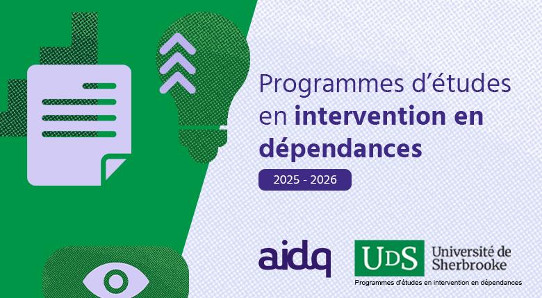 Visuel du programme d'études en intervention en dépendances 2025-2026.